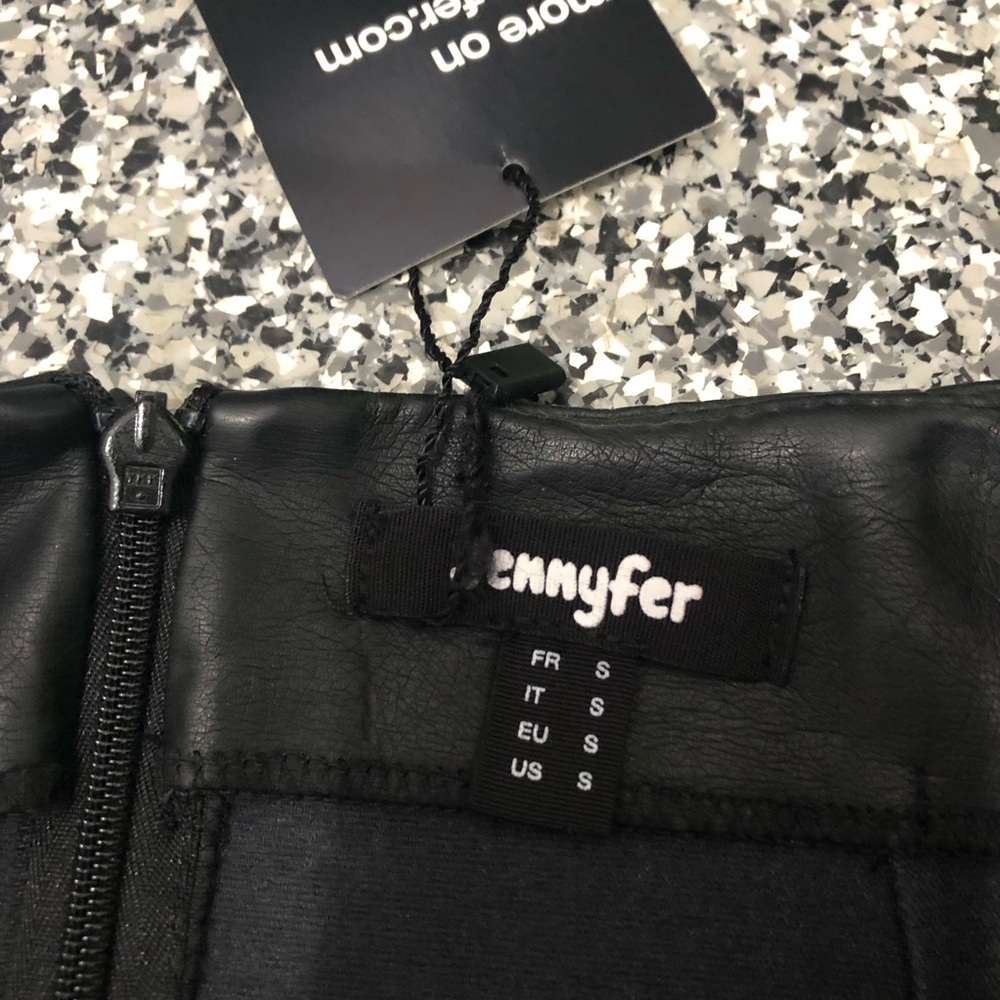 Jennyfer ✦ Faux Leather Black Mini Skirt from France (S) - Picture 2 of 5